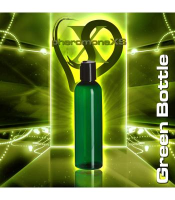 120 ml Green Plastic Bottle - Disk Cap