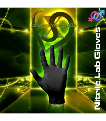 Nitrile Lab Gloves - 3 pack (6 total gloves) Disposable  (One Size-Black)